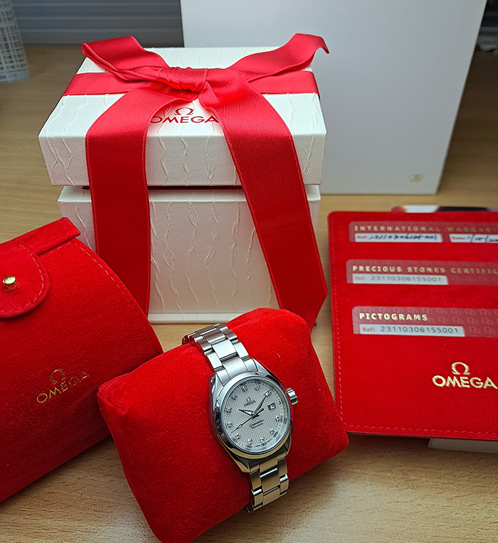 Ladies Omega Seamaster Diamond Dial Quartz Ref. 231.10.30.61.55.001